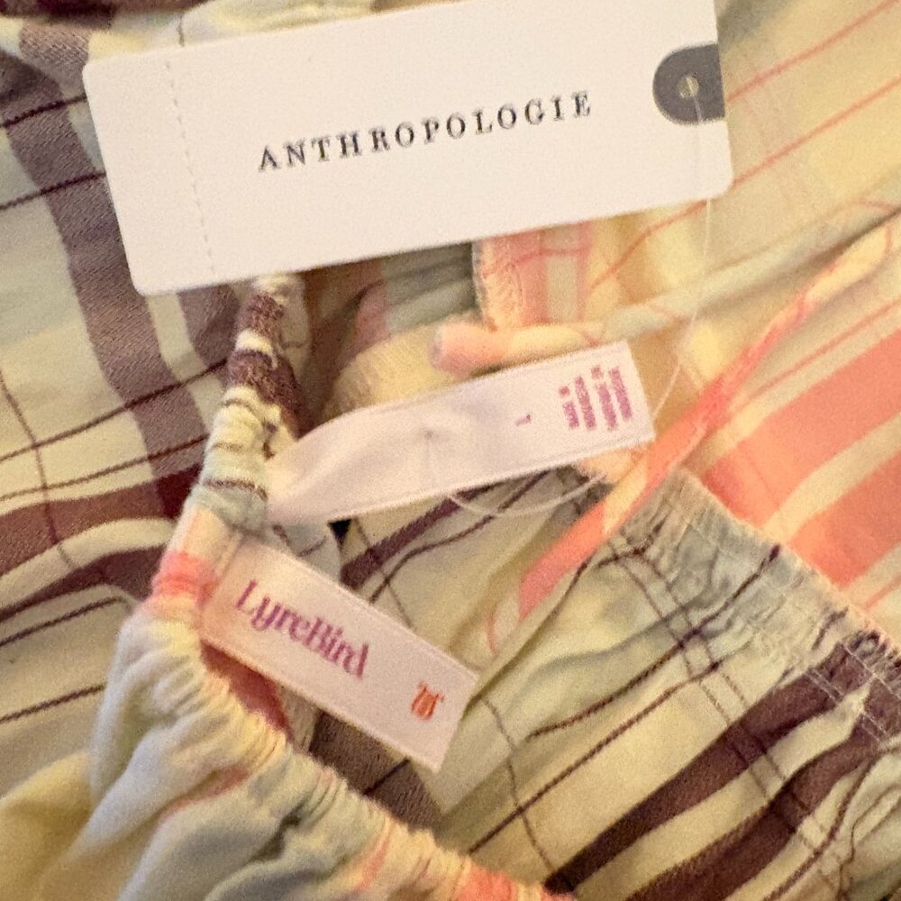 NWT Anthropologie LyreBird Sleeveless Plaid Nap Mini Dress. Size L - Picture 11 of 13